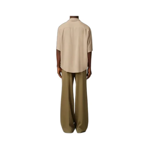 Beige Ami Camp Short Sleeved Shirt