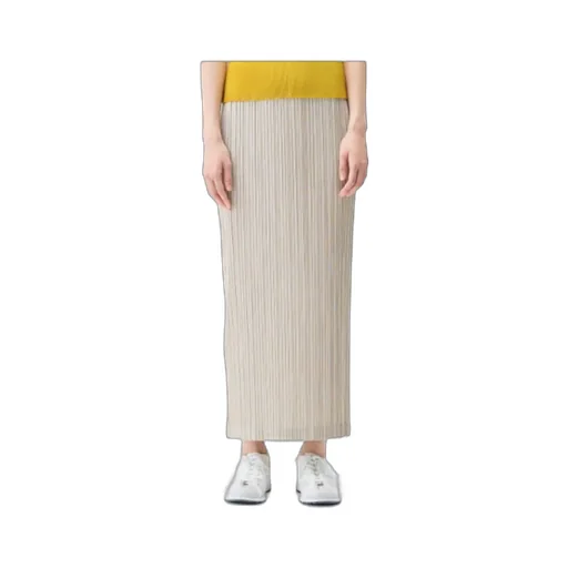 Pleated Straight Skirt
