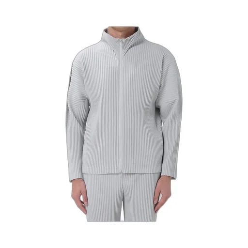 Pleated Zip-Front Shirt Jacket