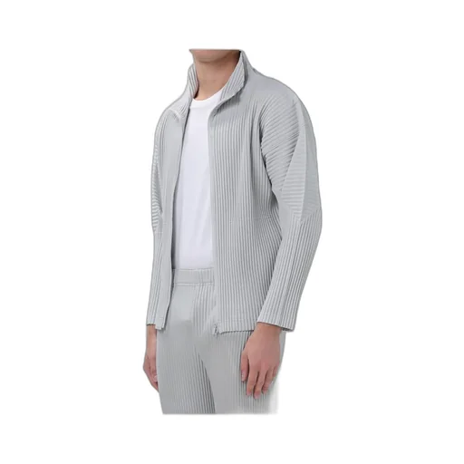 Pleated Zip-Front Shirt Jacket