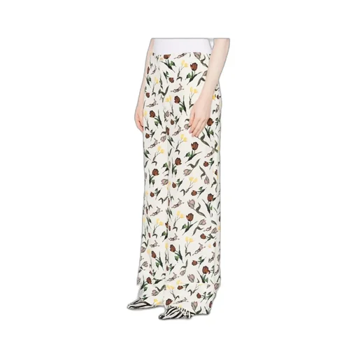 Tulips-Hares-Print Trousers