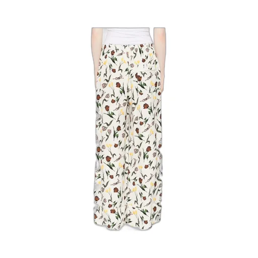 Tulips-Hares-Print Trousers