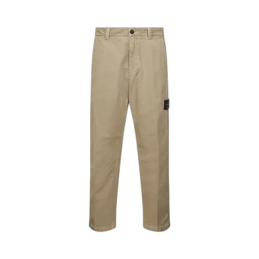 Stone Island Logo Patch Loose Fit Trousers