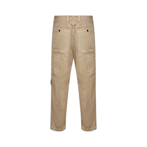Stone Island Logo Patch Loose Fit Trousers
