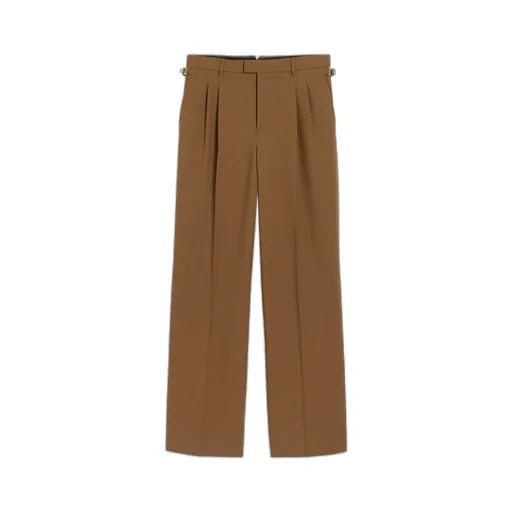 Ami Paris Buckle Detailed Wide-Leg Trousers
