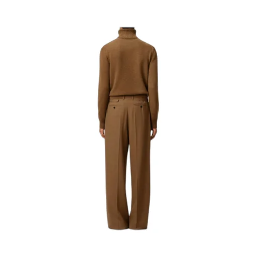 Ami Paris Buckle Detailed Wide-Leg Trousers