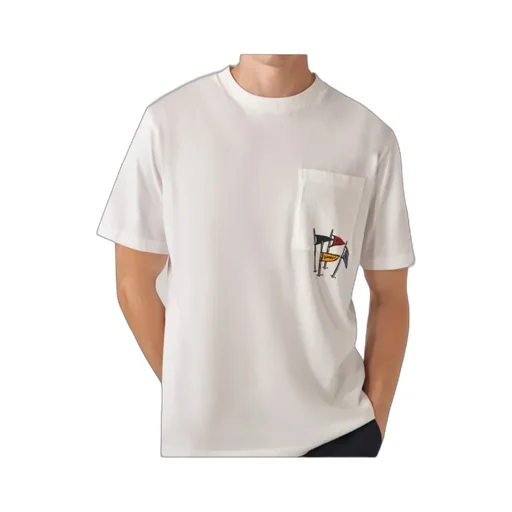 Flag-Print Crew-Neck T-Shirt
