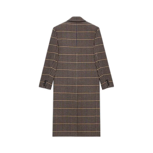 Long Coat In Wool Check