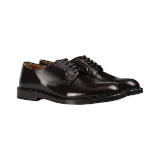 Doucal's Round-Toe Lace-Up Derby Shoes