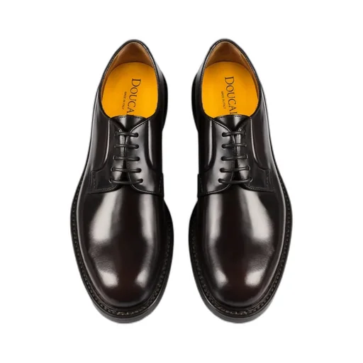Doucal's Round-Toe Lace-Up Derby Shoes