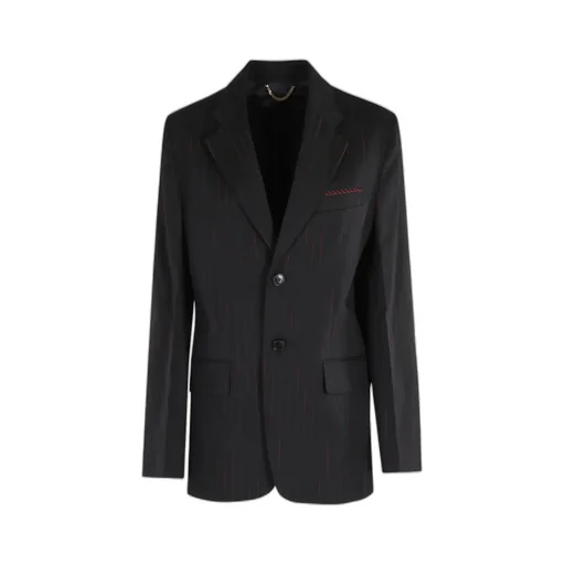 Pinstripe Single-Breasted Jacket