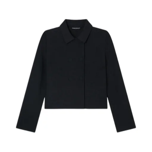 Emporio Armani Kids Quilted Jersey Double-Breasted Jacket