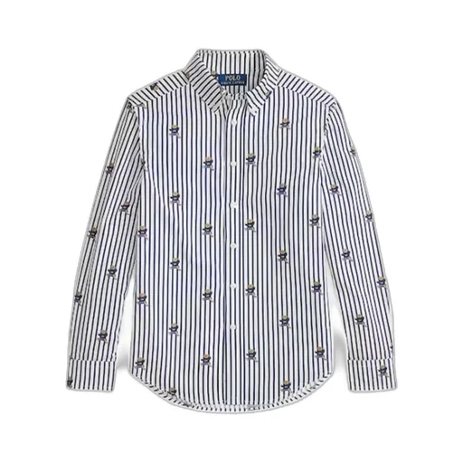 Polo Ralph Lauren Kids Striped Bear Print Shirt