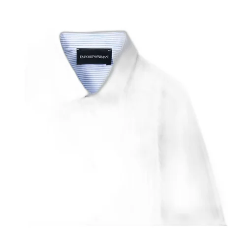 Emporio Armani Kids Logo Embroidered Pinstriped Shirt