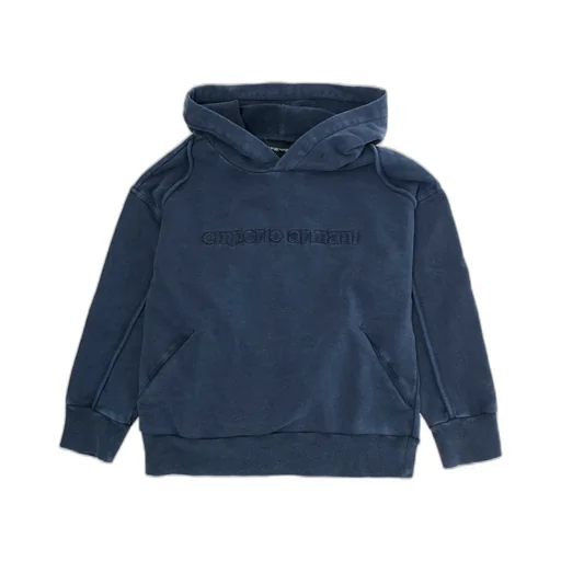 Emporio Armani Kids Long-Sleeved Logo Detailed Hoodie
