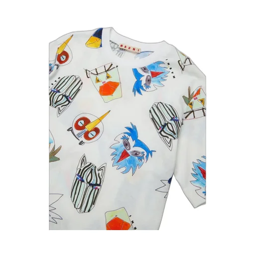 Off-White T-Shirt With Soggetti Animali Print