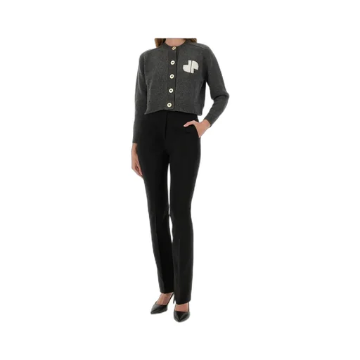 Pato Cropped Button-Up Knit Cardigan