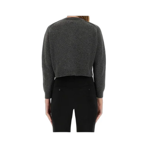 Pato Cropped Button-Up Knit Cardigan