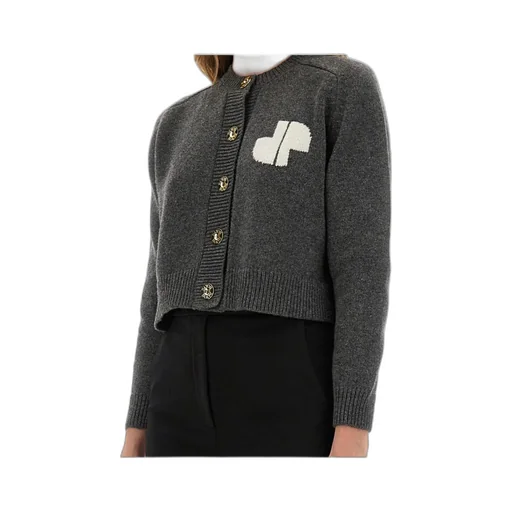 Pato Cropped Button-Up Knit Cardigan