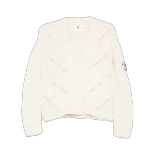 Button-Front Cable-Knit Cardigan