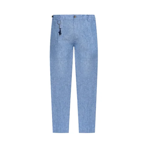 Shark-Keychain Linen Trousers