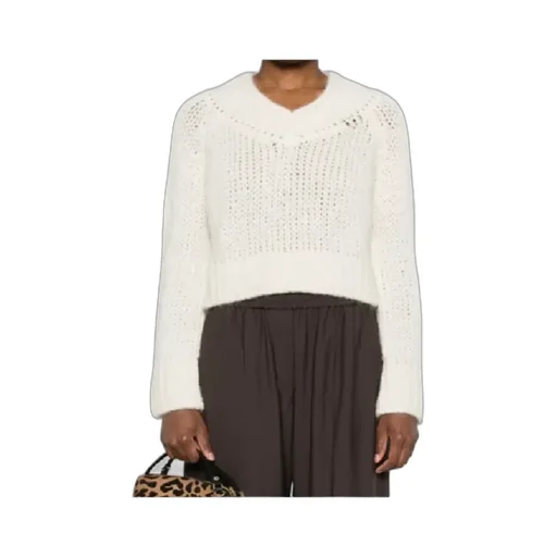 V-Neck Cropped Sweater