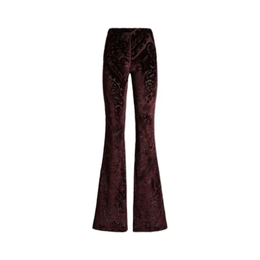 Jacquard Chenille Flared Trousers