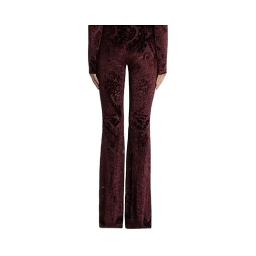 Jacquard Chenille Flared Trousers