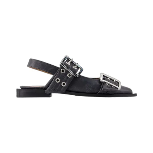 Buckle Pointed-Toe Flats