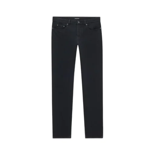 Low-Rise Jeans In Plain Carbon Black Denim
