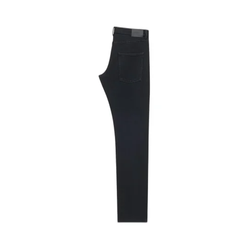 Low-Rise Jeans In Plain Carbon Black Denim
