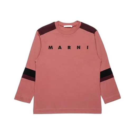 Marni Kids Logo-Printed Long-Sleeved T-Shirt