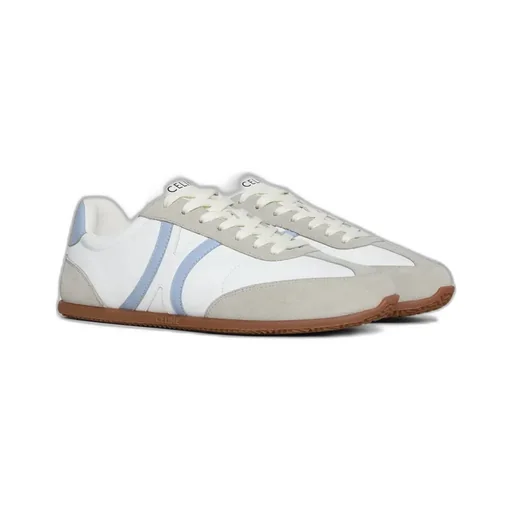 Celine Jogger - Low Lace-Up Sneaker In Calfskin And Suede Calfskin