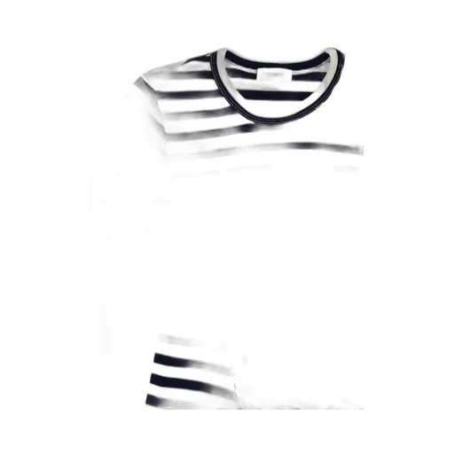 Rabanne Striped Asymmetric Button-Detail Top