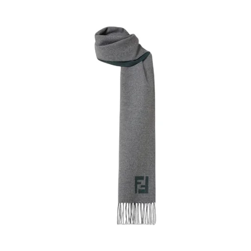 Fendi Ff Motif Fringed-Edge Scarf