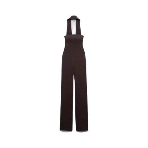 Off-Shoulder Zipper Jumpsuit