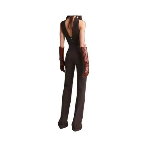 Off-Shoulder Zipper Jumpsuit