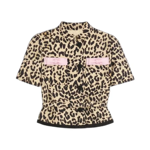 Animalier Print Crepe Couture Jacket