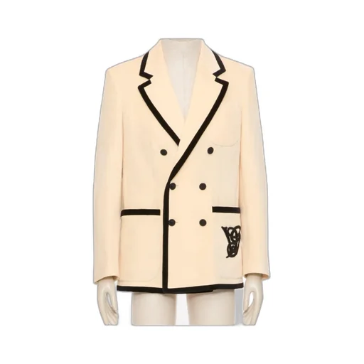 Double-Breasted Embroidered Blazer