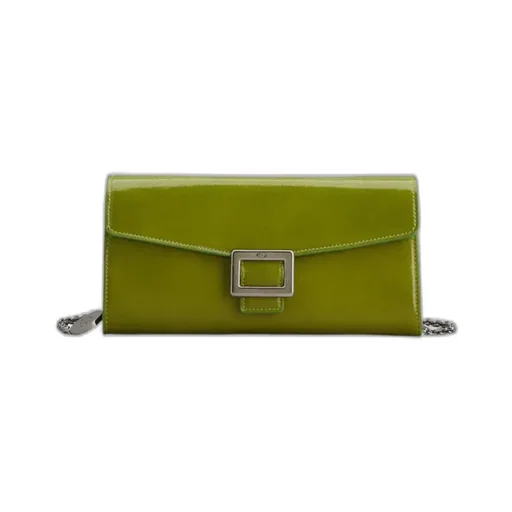 Belle Vivier Wallet On Chain In Patent Leather