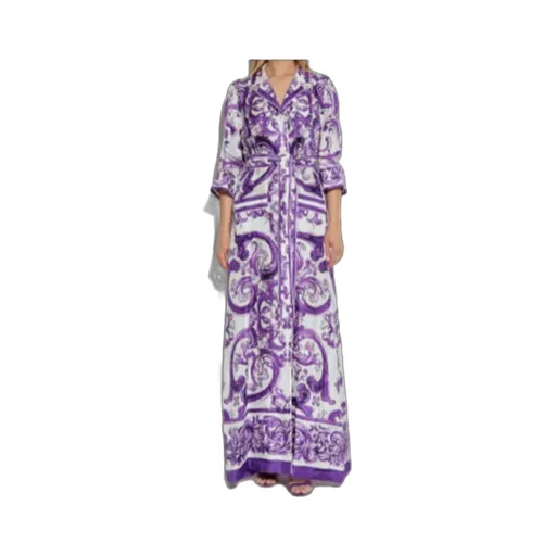 Majolica-Print Maxi Dress
