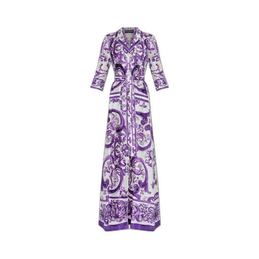 Majolica-Print Maxi Dress