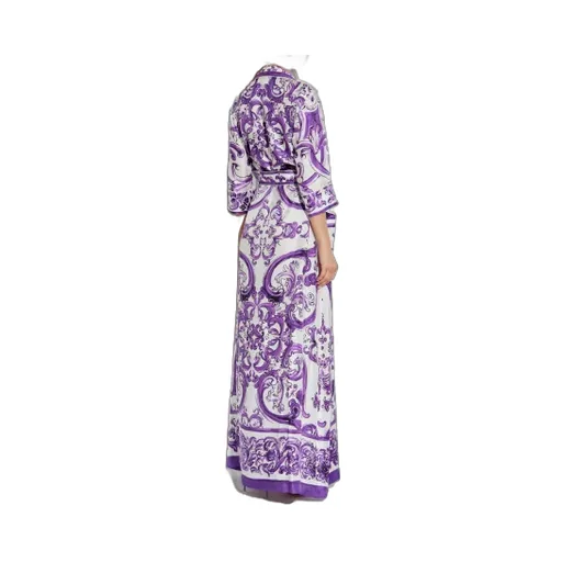 Majolica-Print Maxi Dress