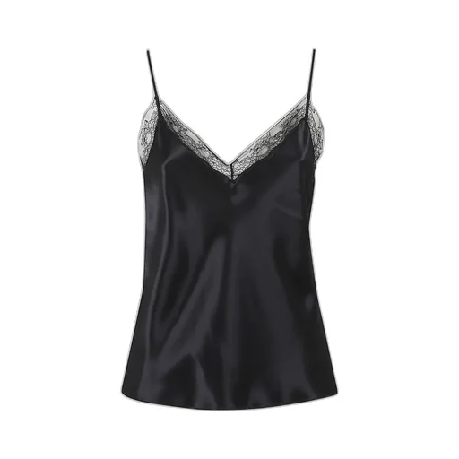 Alberta Ferretti Lace-Trimmed V-Neck Top