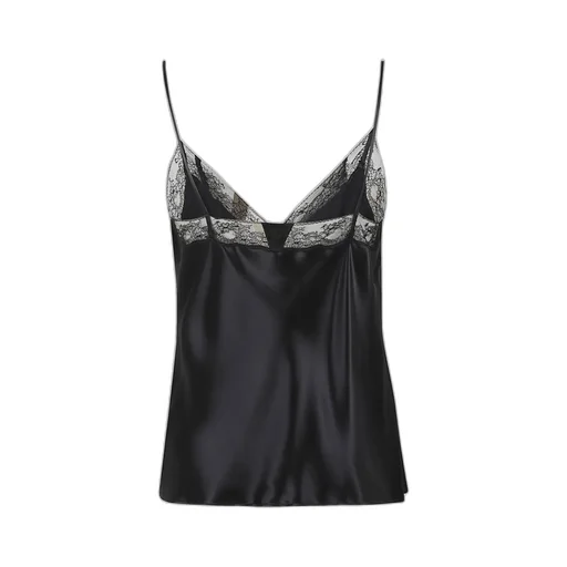 Alberta Ferretti Lace-Trimmed V-Neck Top