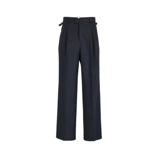 Ami Paris Buckle Detailed Wide-Leg Trousers