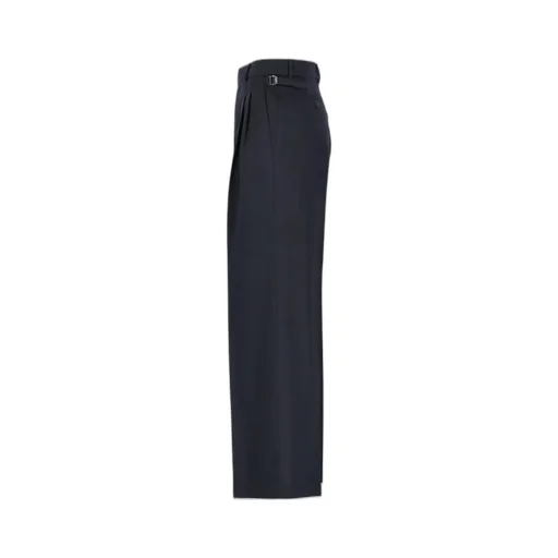 Ami Paris Buckle Detailed Wide-Leg Trousers