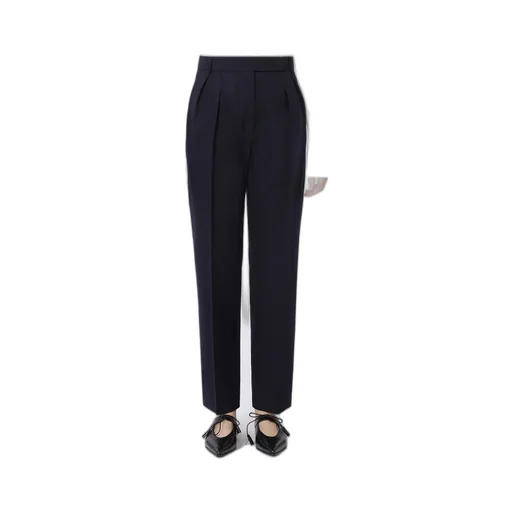Straight-Leg Wool Trousers