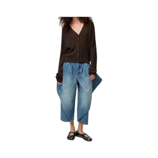 Cable-Knit Button Cardigan