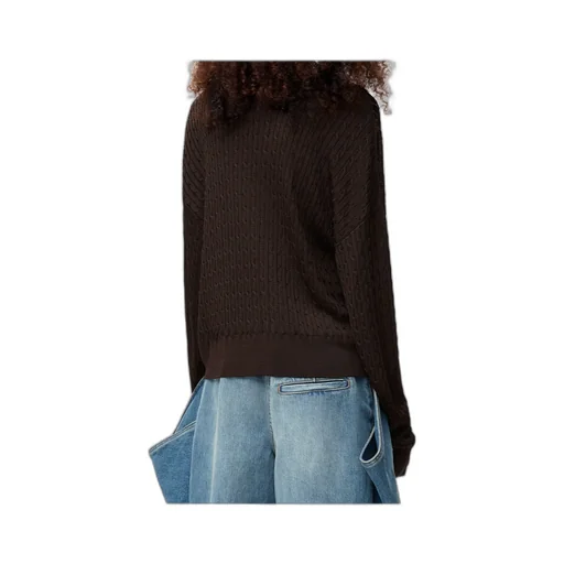Cable-Knit Button Cardigan